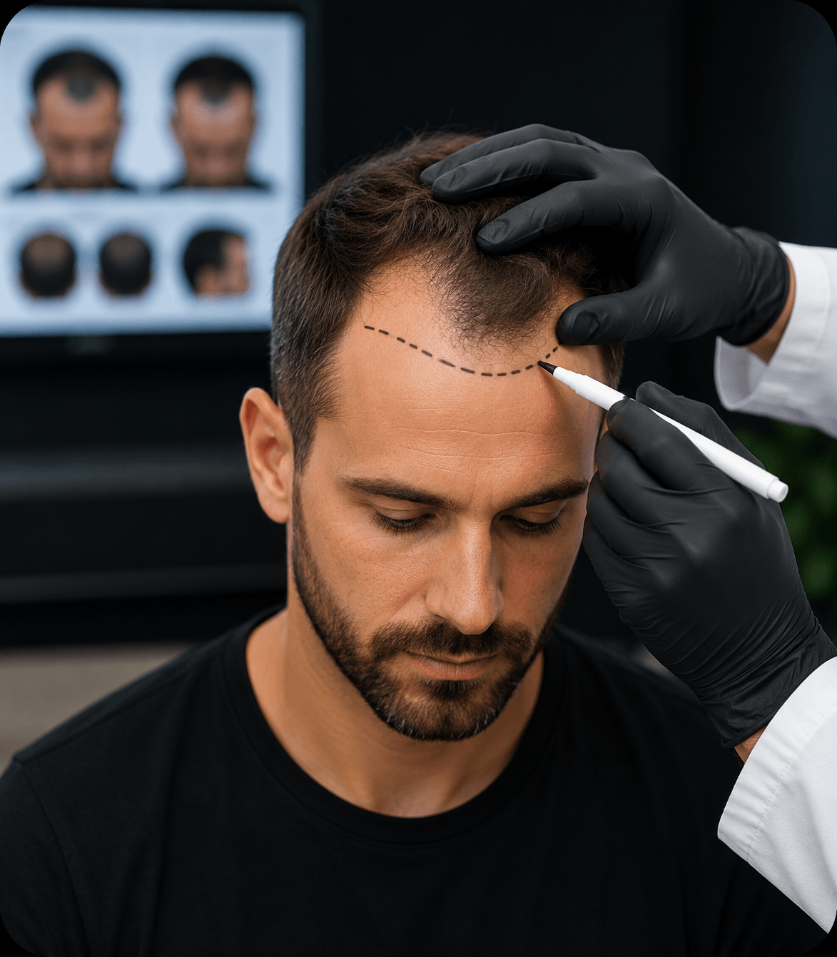 Haartransplantation – Planung der benötigten Grafts