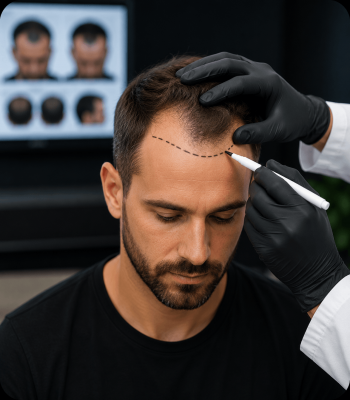 Haartransplantation – Planung der benötigten Grafts